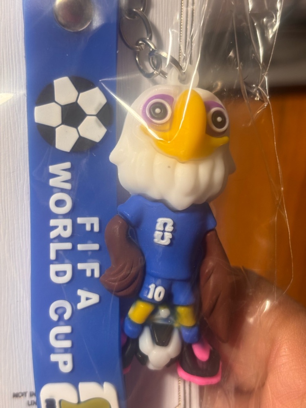 Soccer Eagle Keychain | Cute Animal Keyring | Sports Fan Gift